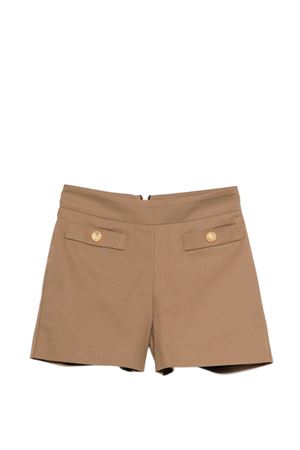 brown cotton shorts BALMAIN PARIS KIDS | BY6B19G0197315
